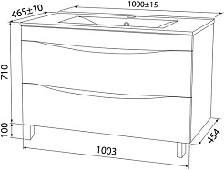 Iddis Мебель для ванной Cloud 100 белая – фотография-13